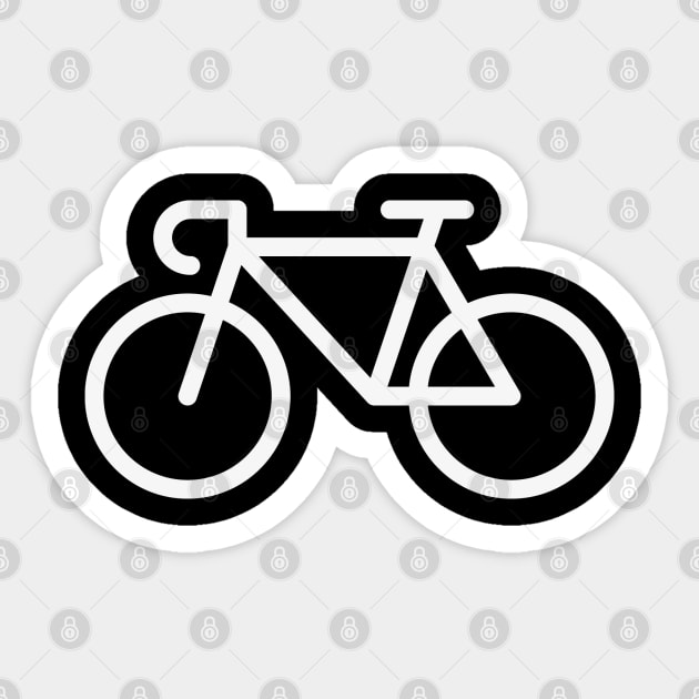 Racing Bicycle / Bike (Icon / Pictogram / Pictograph / White) Sticker by MrFaulbaum